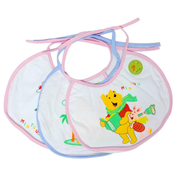 Yếm sơ sinh Mintu sợi cotton buộc dây cho bé lô 5 chiếc